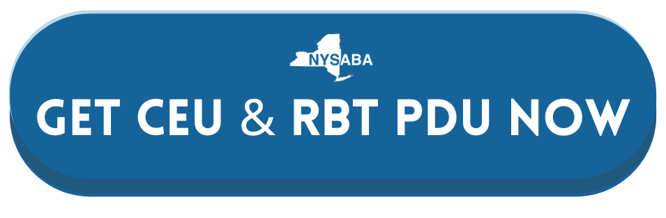 NYSABA Get CEU & RBT PDUs Image
